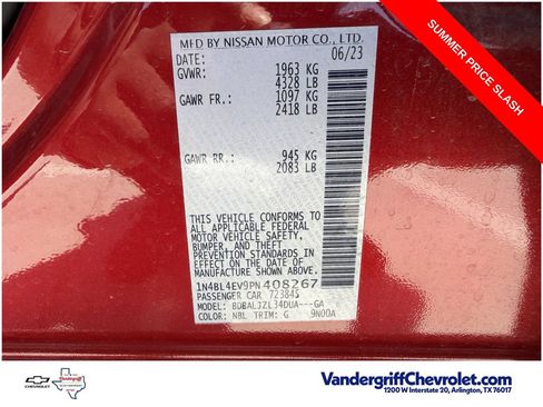 Used 2023 Nissan Altima 2.5 SL FWD image 30