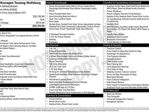 Used 2017 Volkswagen Touareg Wolfsburg Edition image 15