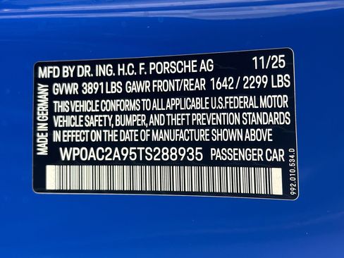 Certified 2026 Porsche 911 GT3 w/ Weissach Package RWD image 23