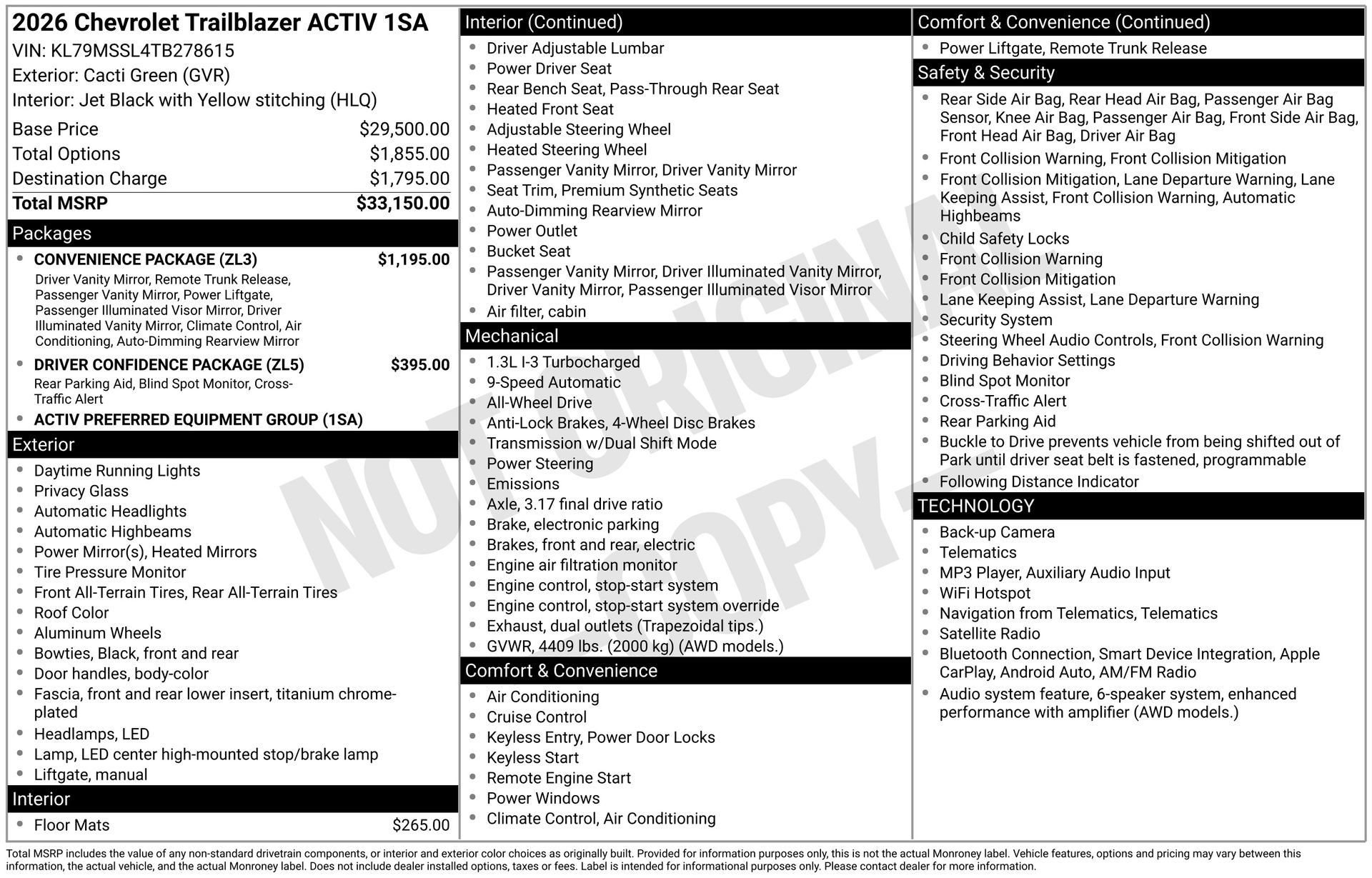 New 2026 Chevrolet TrailBlazer ACTIV w/ Convenience Package AWD/4WD image 5