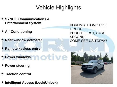 Certified 2023 Ford Bronco Sport Big Bend w/ Convenience Package AWD/4WD image 8
