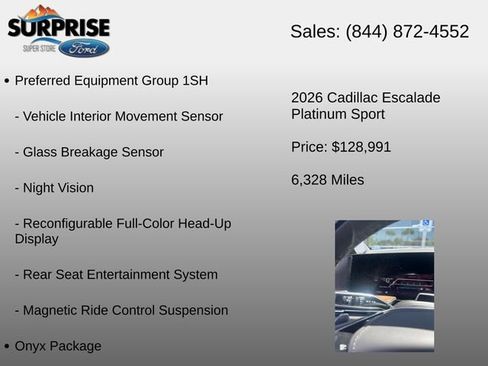 Used 2026 Cadillac Escalade Platinum Sport w/ LPO, ONYX Package AWD/4WD image 24