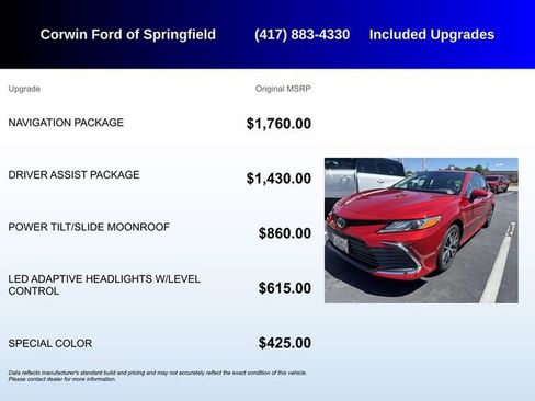 Used 2024 Toyota Camry XLE w/ Navigation Package FWD image 5