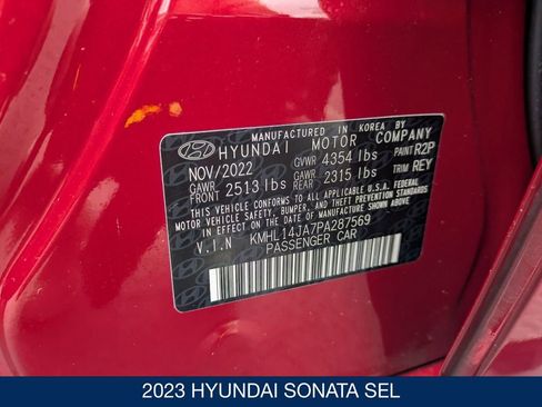 Certified 2023 Hyundai Sonata SEL w/ Convenience Package image 39