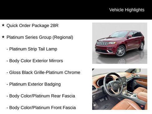 Used 2017 Jeep Grand Cherokee Summit w/ Platinum Series Group AWD/4WD image 6