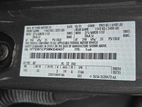 Used 2021 Ford F150 XLT w/ Equipment Group 302A High image 34