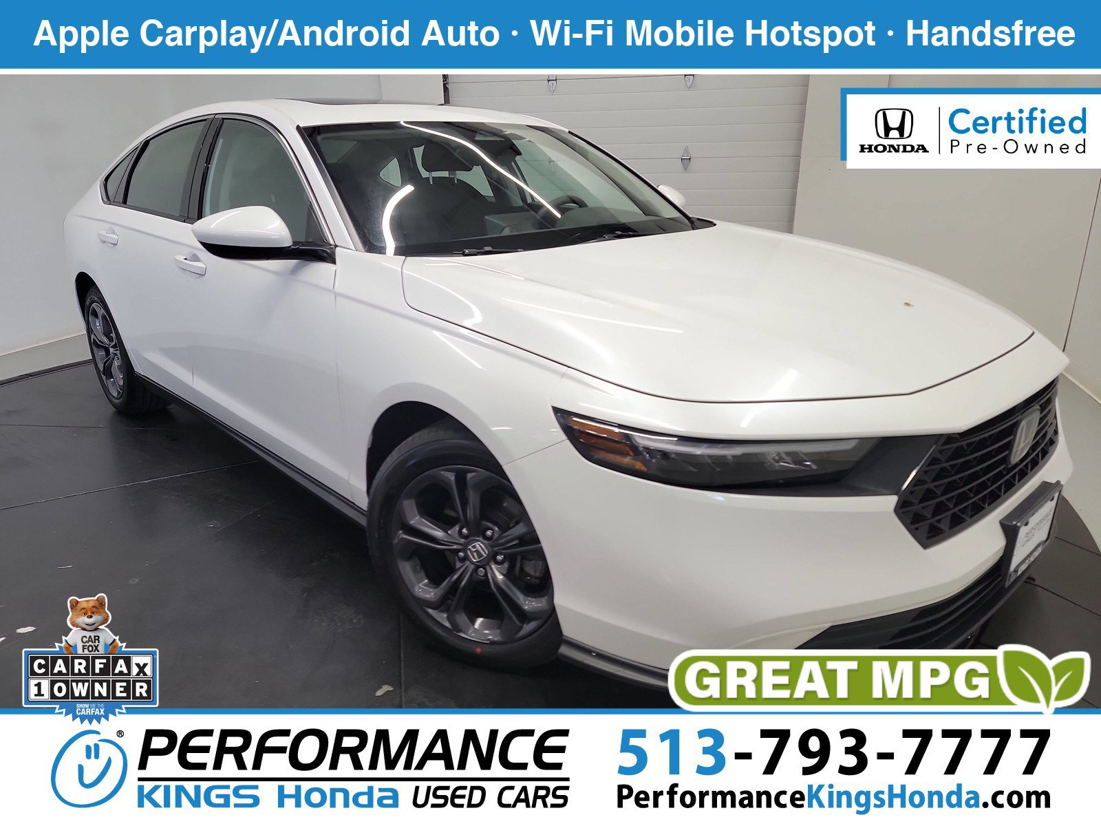 Certified 2023 Honda Accord EX 360° Tour