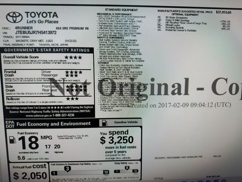 Used 2017 Toyota 4Runner SR5 image 16