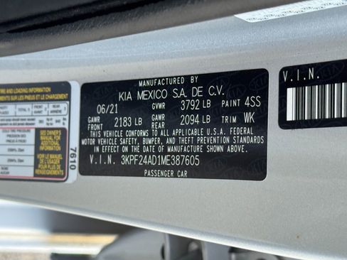 Used 2021 Kia Forte LXS FWD image 36