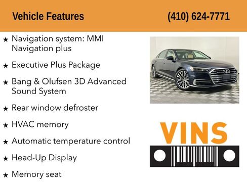 Used 2021 Audi A8 L 3.0T w/ Executive Plus Package AWD/4WD image 5