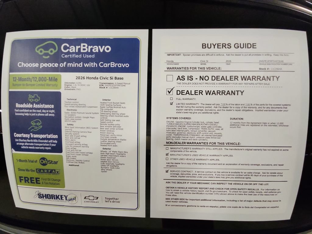 Used 2026 Honda Civic Si image 33