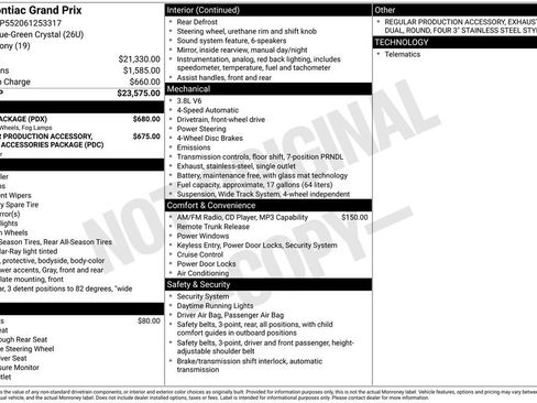 Used 2006 Pontiac Grand Prix w/ Sport Package FWD image 3