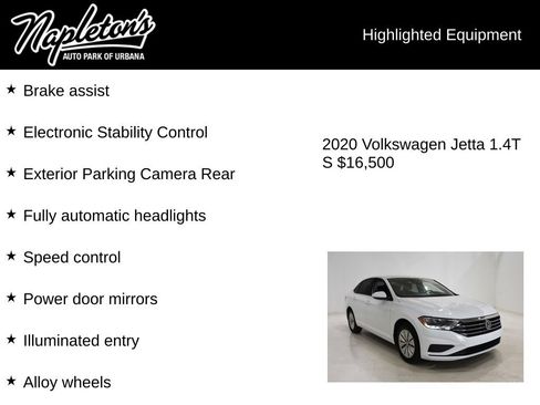 Used 2020 Volkswagen Jetta S w/ Driver Assistance Package FWD image 16