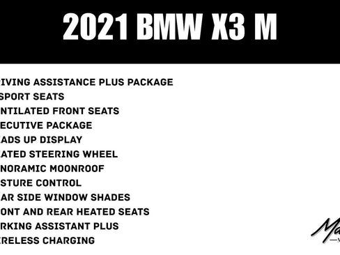 Used 2021 BMW X3 M w/ Executive Package image 2