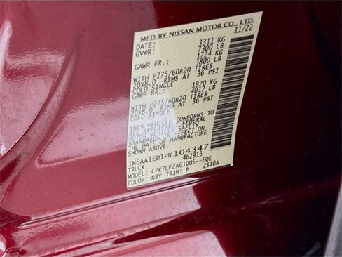 Used 2023 Nissan Titan Platinum Reserve w/ Moonroof Package image 34