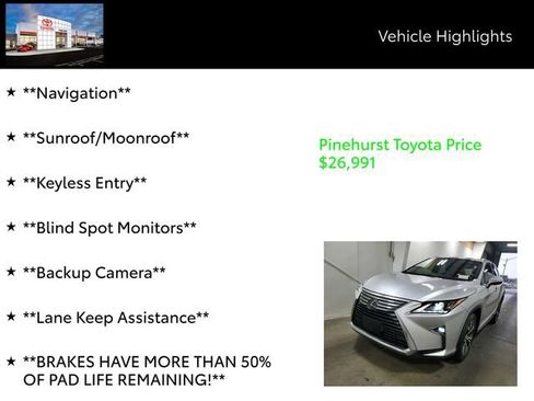 Used 2016 Lexus RX 350 FWD w/ Premium Package image 13