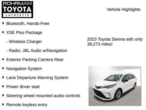 Used 2023 Toyota Sienna XSE w/ XSE Plus Package AWD/4WD image 8