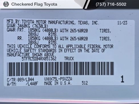 Used 2024 Toyota Tundra 1794 Edition image 24