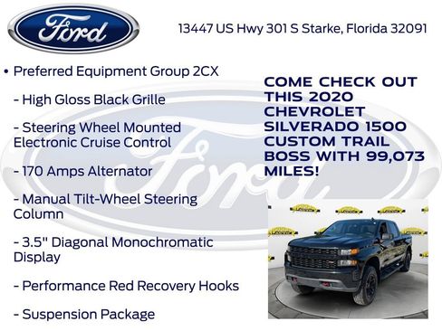 Used 2020 Chevrolet Silverado 1500 Custom Trail Boss w/ Custom Convenience Package AWD/4WD image 27