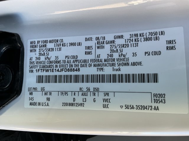 Used 2018 Ford F150 Platinum w/ Equipment Group 701A Luxury AWD/4WD image 25