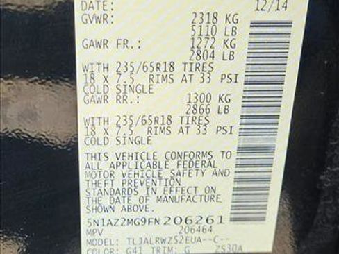 Used 2015 Nissan Murano SL w/ SL Technology Package image 23