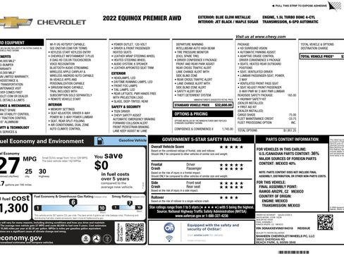 Used 2022 Chevrolet Equinox Premier AWD/4WD image 20