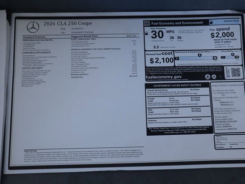 New 2026 Mercedes-Benz CLA 250 image 9