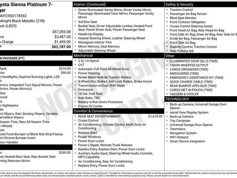 Used 2025 Toyota Sienna Platinum image 1