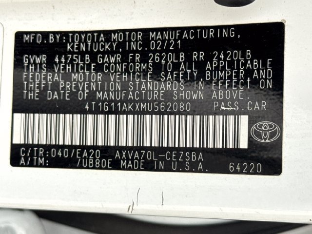 Used 2021 Toyota Camry SE FWD image 17