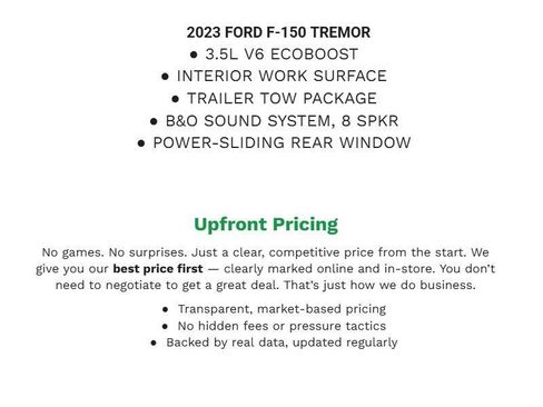 Certified 2023 Ford F150 Tremor w/ Trailer Tow Package AWD/4WD image 2