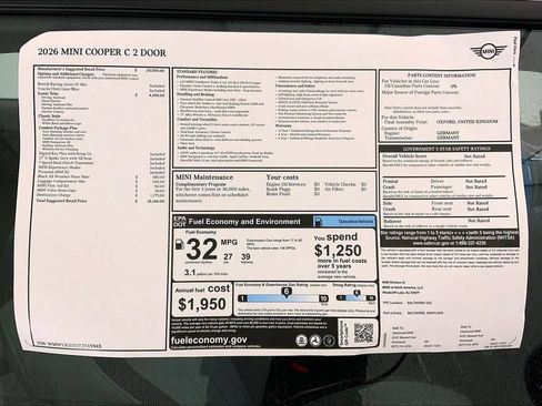 New 2026 MINI Cooper 2-Door Hardtop FWD image 12