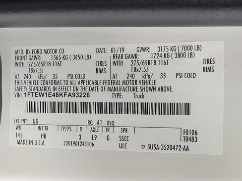 Used 2019 Ford F150 Lariat w/ Equipment Group 502A Luxury image 27