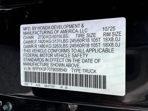 New 2026 Honda Ridgeline TrailSport+ image 14