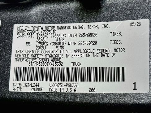 New 2026 Toyota Tundra 1794 Edition AWD/4WD image 16