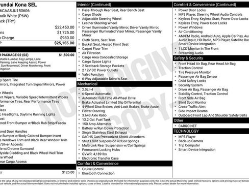 Used 2018 Hyundai Kona SEL w/ SEL Tech Package 02 image 30