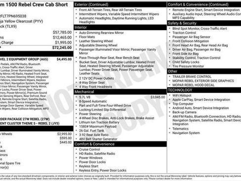 Certified 2023 RAM 1500 Rebel w/ Rebel Level 2 Equipment Group AWD/4WD image 8