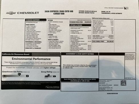 New 2026 Chevrolet Express 3500 Extended w/ Driver Convenience Package RWD image 40