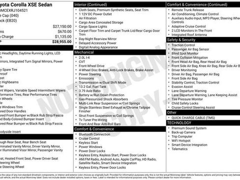 Used 2024 Toyota Corolla XSE image 36