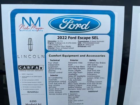 Used 2022 Ford Escape SEL w/ SEL Stealth AWD Package image 37