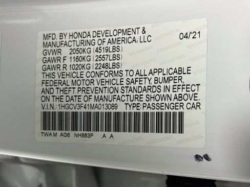 Used 2021 Honda Accord EX image 40