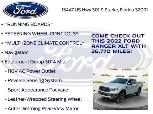 Certified 2022 Ford Ranger XLT w/ Equipment Group 301A Mid RWD image 17