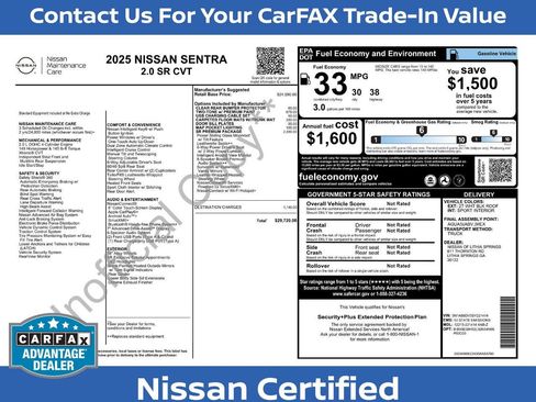 Certified 2025 Nissan Sentra SR w/ SR Premium Package image 34