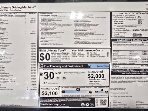 Used 2026 BMW 530i xDrive w/ M Sport Package AWD/4WD image 31