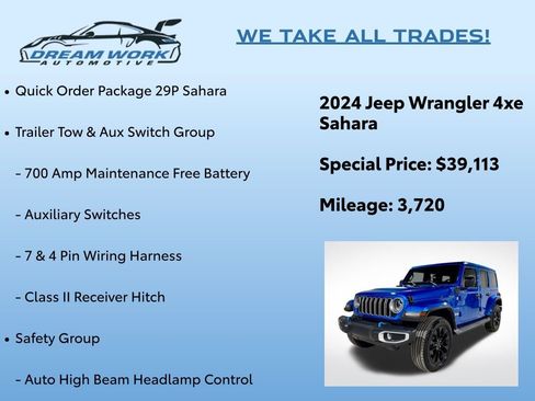 Used 2024 Jeep Wrangler Unlimited Sahara w/ Technology Group image 2