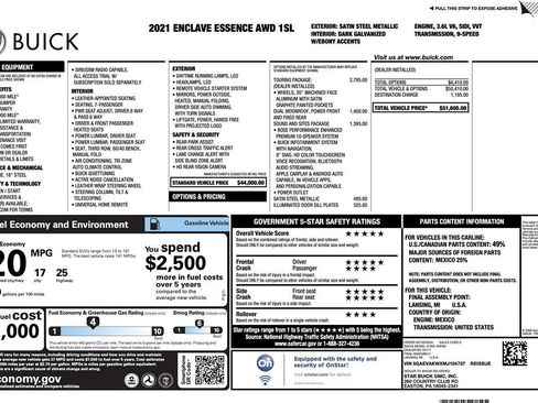 Used 2021 Buick Enclave Essence w/ LPO, Touring Package image 7