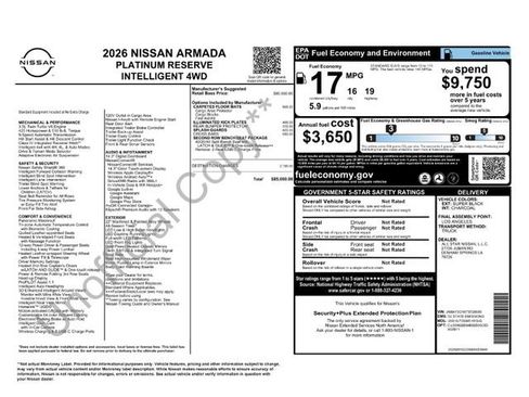 New 2026 Nissan Armada Platinum Reserve AWD/4WD image 5