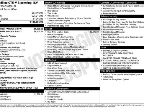 Used 2022 Cadillac CT5 V Blackwing w/ Carbon Fiber Package 2 RWD image 46
