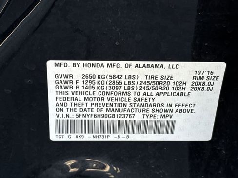 Used 2016 Honda Pilot Touring image 35