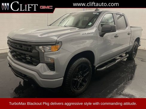Used 2025 Chevrolet Silverado 1500 Custom w/ Turbomax Blackout Package AWD/4WD image 1