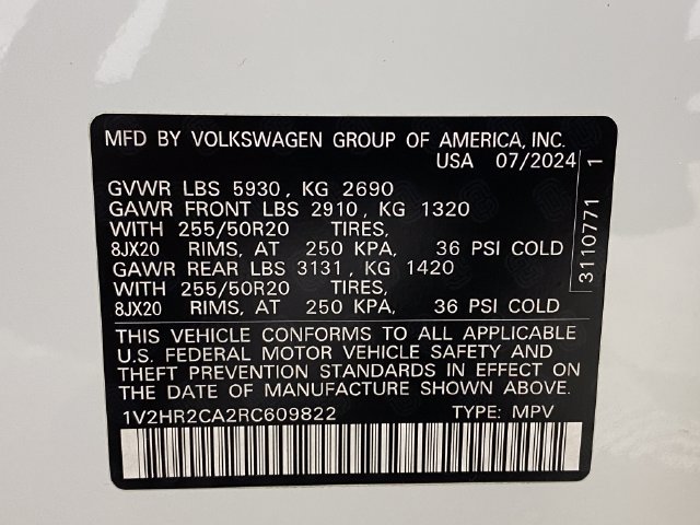 Used 2024 Volkswagen Atlas SE w/ Black Wheel Package AWD/4WD image 27